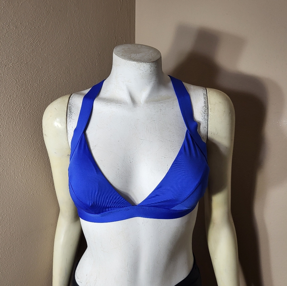 Onia Womens Blue Swimsuit Top Sz S